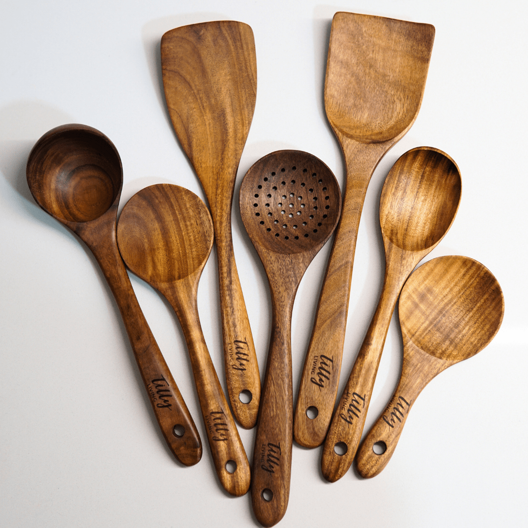 TeakWoodenUtensilSet