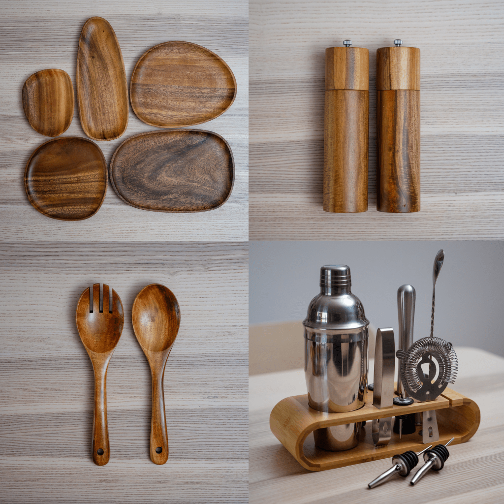 Teak Utensil Set - The Healthier Alternative - Tilly Living