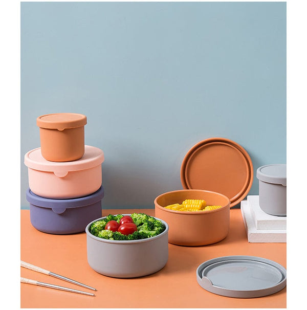 Round Food Storage | Silicone lunch boxes | Tilly Living