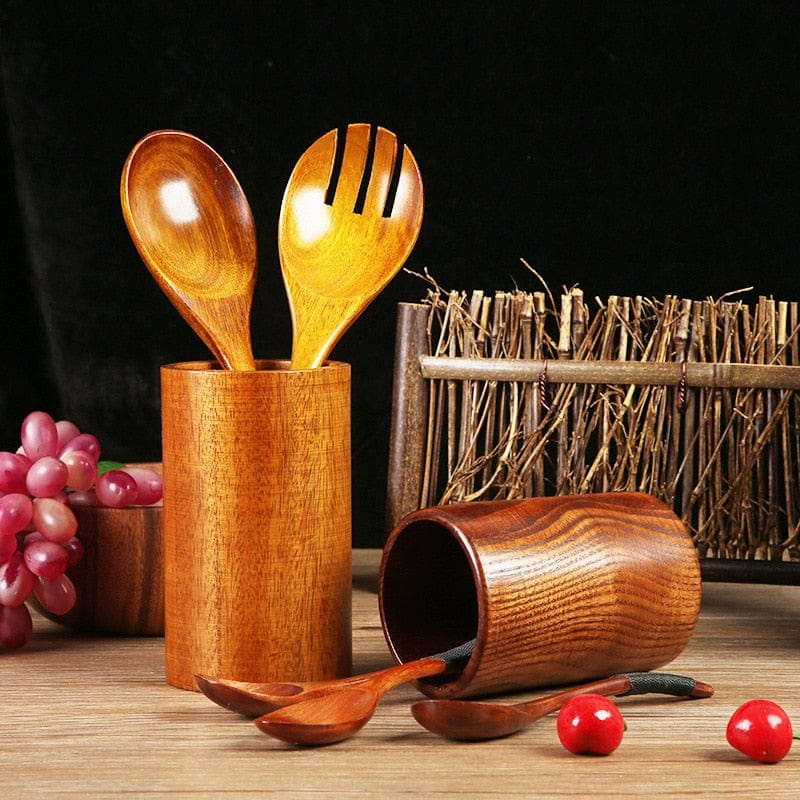 Teak Utensil Set - Tilly Living